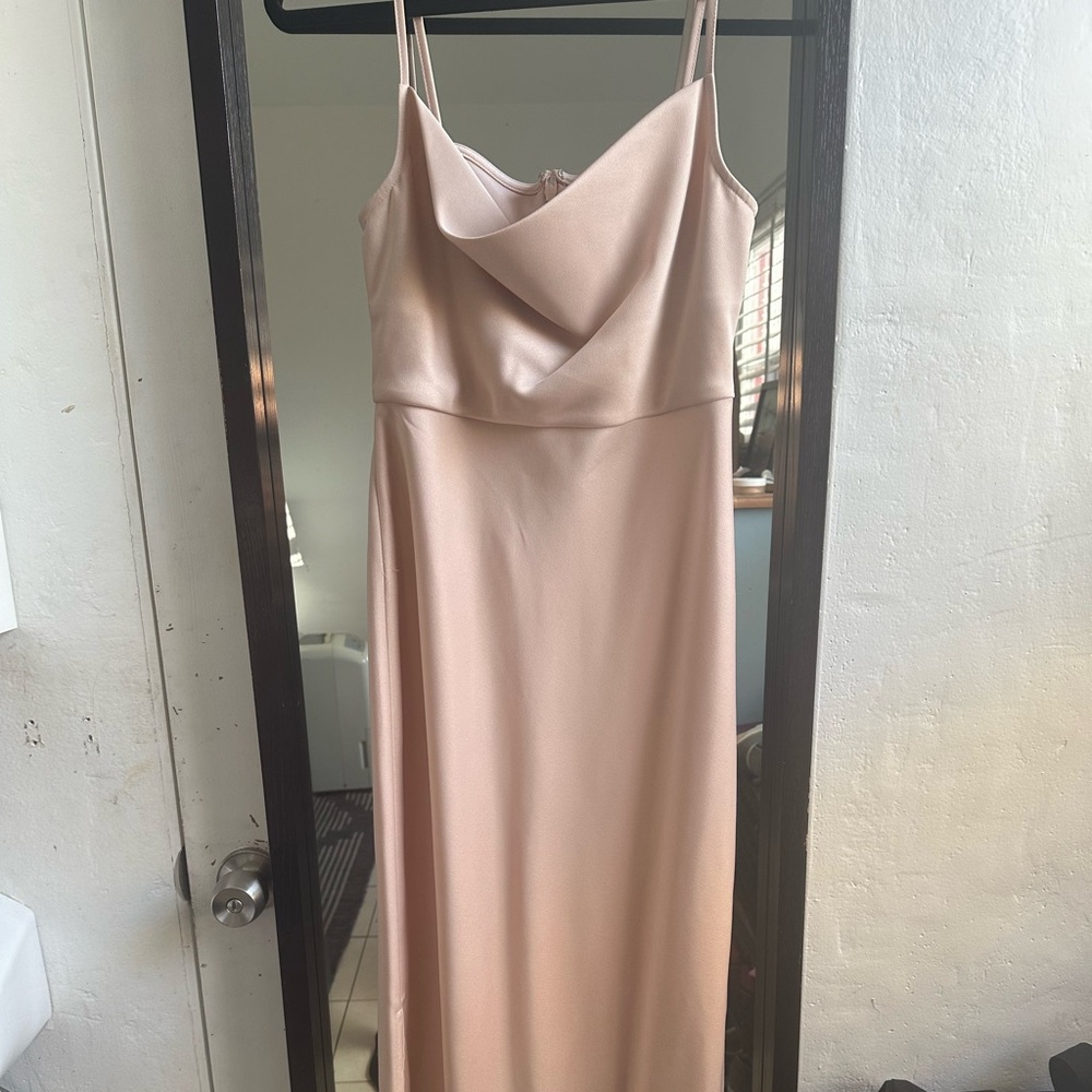 BHLDN Sachin and Babi midi dress in Oyster (pale pink)